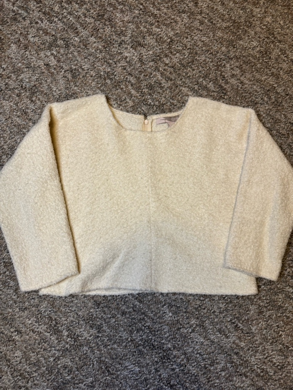 Forever 21 Cream Bouclé Cropped top